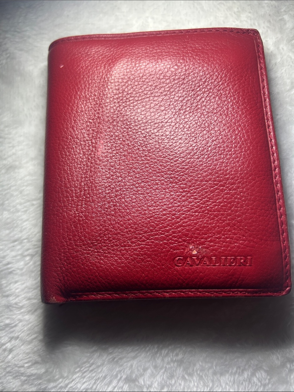 Cavalieri Red Leather Bifold Wallet